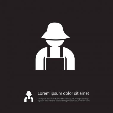 Isolated Gardener Icon. Plougher Vector Element Can Be Used For Gardener, Plougher, Grower Design Concept. clipart