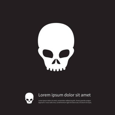 İzole korkunç simge. Korsan vektör öğesi kullanılan kafatası, korsan, korkutucu tasarım konsepti için.