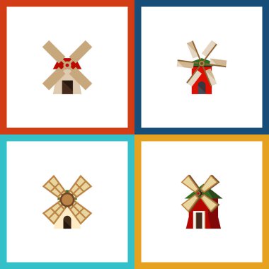 Düz simgesi enerji fırıldak, pervanesi, güç ve diğer vektör nesnelerini ayarlayın. Ayrıca içerir yel değirmeni, güç, Mill öğeleri.