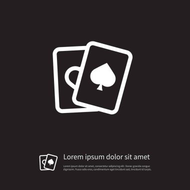 İzole maça simgesi. Ace vektör öğesi Ace, maça, kartları tasarım konsepti için kullanılabilir.