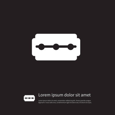İzole bıçak simgesi. Araç vektör öğesi kullanılan bıçak, enstrüman, berber tasarım konsepti için.