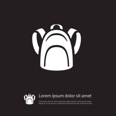 İzole Packsack simgesi. Cüzdanına vektör öğesi kullanılan sırt, sırt çantası, çanta tasarım konsepti için.