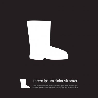 İzole ayakkabı simgesi. Çizmeler vektör öğesi-ebilmek var olmak kullanılmış ayakkabılar, çizmeler, Wellies tasarım konsepti için.
