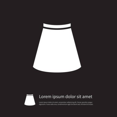 İzole giysi simgesi. Şık vektör öğesi kullanılan etek, elbise, şık tasarım konsepti için.