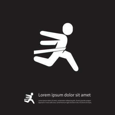 Simgesi çalışan izole. Kazanan vektör öğesi, kazanan, sporcu tasarım konsepti çalıştırmak için kullanılabilir.
