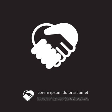 Simge toplantı izole. El sıkışma vektör öğesi kullanılan el sıkışma, Toplantı, dostluk tasarım konsepti için.