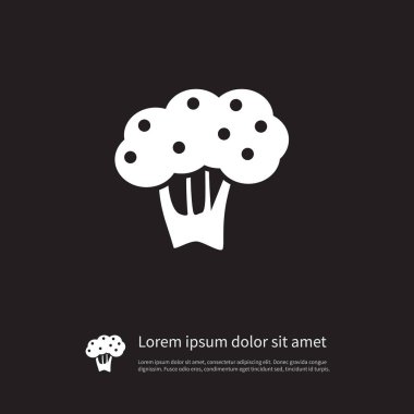 İzole ağaç simgesi. Sağlıklı vektör öğesi kullanılan kuşkonmaz, brokoli, lahana tasarım konsepti için.