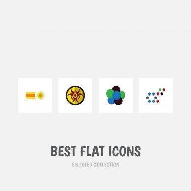 Düz simgesi çalışma Proton, molekül, tehlike ve diğer vektör nesnelerini ayarlayın. Aynı zamanda tehlike, oksijen, tehlike unsurları içerir.