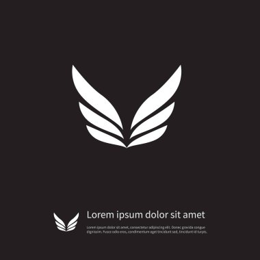 İzole özgürlük simgesi. Melek vektör öğesi kullanılan melek, kanatlar, özgürlük tasarım konsepti için.