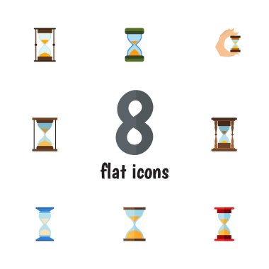 Bekleyen, ölçme, dakika düz simgesi kum saati dizi enstrüman ve diğer vektör nesnelerine. Ayrıca kum saati, saat, zamanlayıcı öğeleri içerir.