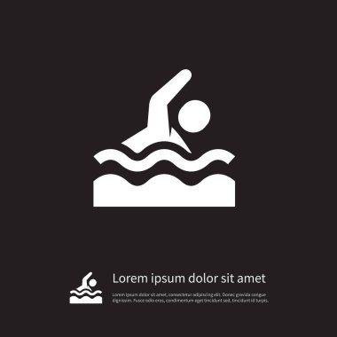 İzole dalış simgesi. Yüzücü vektör öğesi kullanılan Dalış, yüzücü, yüzme tasarım konsepti için.