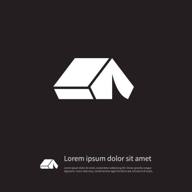 İzole açık simge. Çadır vektör öğesi-ebilmek var olmak kullanılmış için çadır, açık, Booth tasarım konsepti.