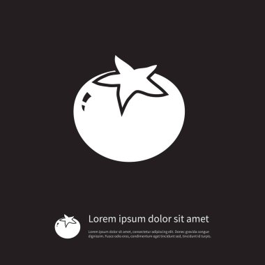 İzole aşk elma simgesi. Domates vektör öğesi kullanılan aşk, elma, domates tasarım konsepti için.