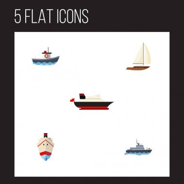Düz simgesi gemi kümesi taşıma, kargo, yat ve diğer vektör nesneleri. Ayrıca tekne, Ulaştırma, yat öğeleri içerir.
