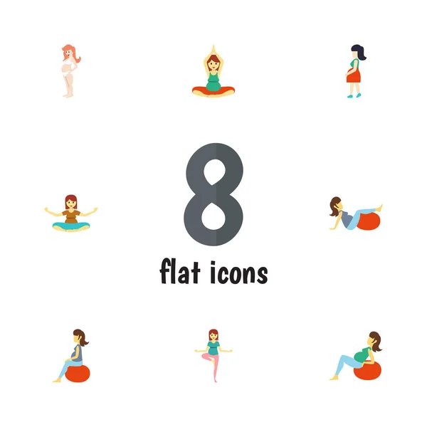 Düz simgesi gebelik anne, spor, hamilelik ve diğer vektör nesnelerini ayarlayın. Ayrıca kadın, Bayan, spor öğeleri içerir.