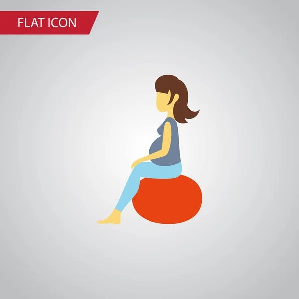 Isolerade Pose Flat ikonen. Fitness vektorelement kan användas för Fitness, gravid, Lady designkoncept. — Stock vektor