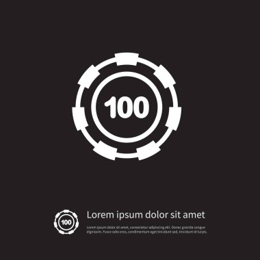 İzole Disk simgesi. Yığın vektör öğesi kullanılan çip, yığın, Casino tasarım konsepti için.