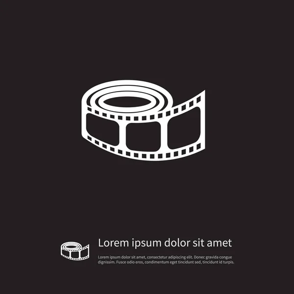 İzole Reel simgesi. Film vektör öğesi kullanılan film, Reel, film şeridi tasarım konsepti için.