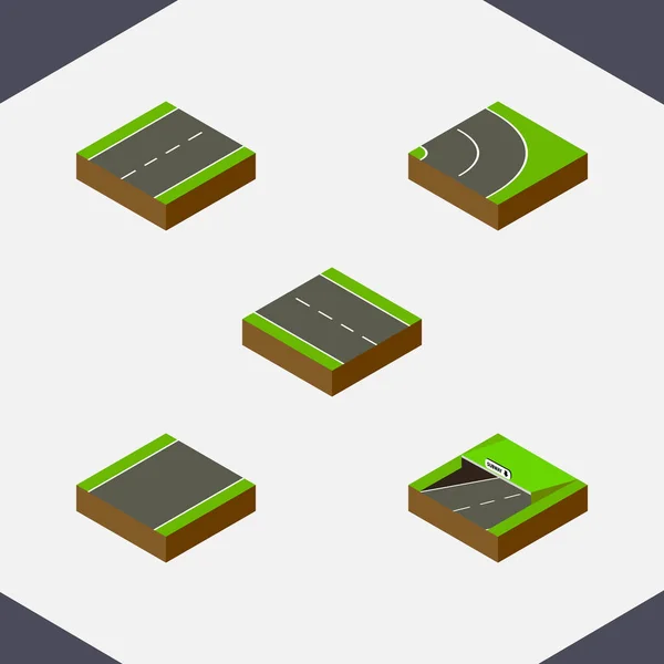 İzometrik yolu ayarla Driveway, tek şeritli, metro ve diğer vektör nesneleri. Ayrıca metro, asfalt, şerit öğeleri içerir.