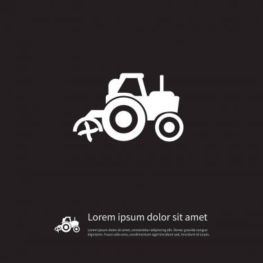 İzole tarım taşıma simgesi. Birleştirme-Harvester vektör öğesi kullanılan Hayvancılık, tarım, ulaşım tasarım konsepti için.