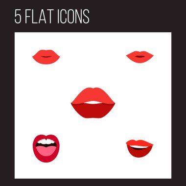 Düz simgesi ağız kümesi dil, gülmek, dudaklar ve diğer vektör nesneleri. Ayrıca ağız, dil, gülmek unsurları içerir.