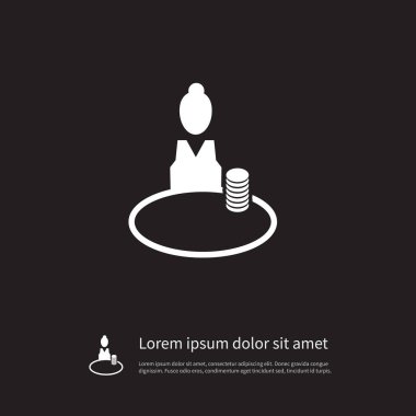 İzole Tekdüzen simge. Personel vektör öğesi üniforma, personel, krupiye tasarım konsepti için kullanılabilir.