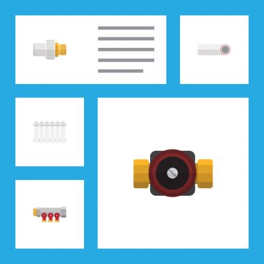 Düz simgesi boru hattı kümesi dokunma, sanayi, boru ve diğer vektör nesneleri. Ayrıca Vana, bağlayıcı, sanayi öğeleri içerir.