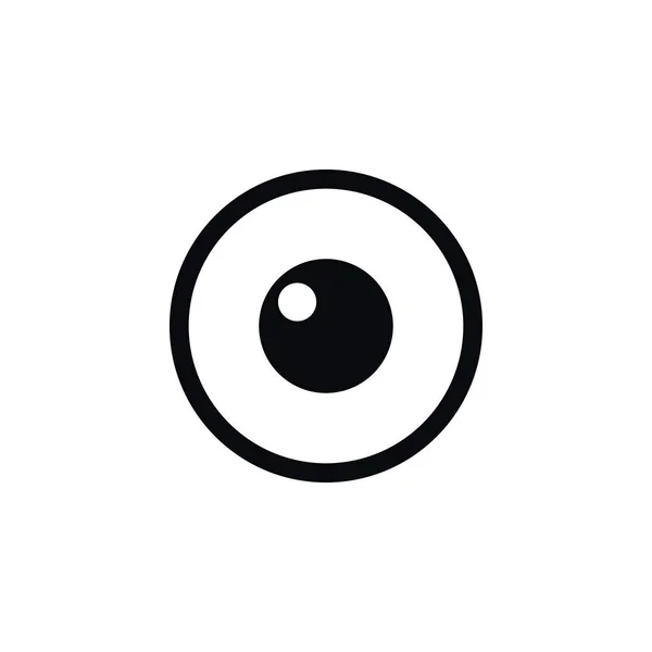 Icono de Ojo Aislado. El elemento del vector de la mirada se puede utilizar para el ojo, mirada, concepto del diseño de la visión . — Archivo Imágenes Vectoriales