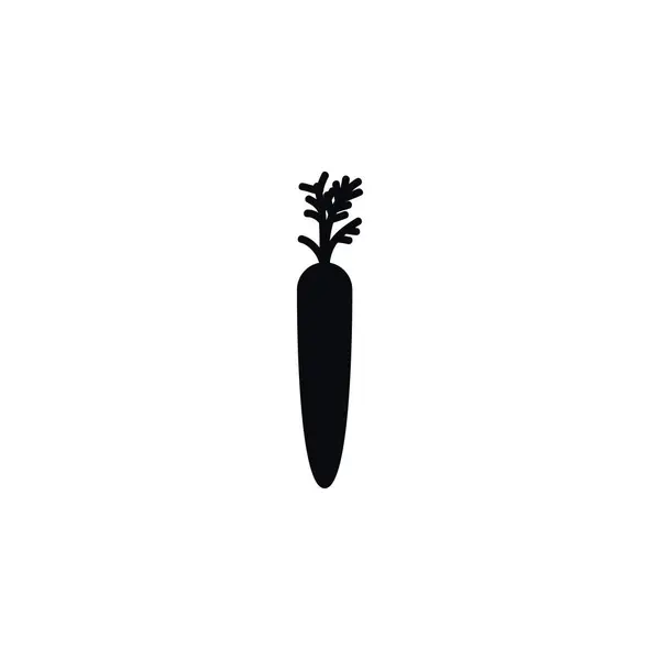 Icono de raíz aislada. El elemento del vector de la vitamina se puede utilizar para la raíz, la zanahoria, el concepto anaranjado del diseño . — Vector de stock