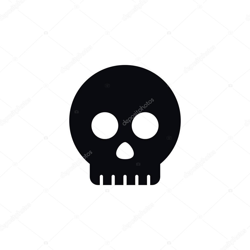 Isolated Head Icon. Skeleton Vector Element Can Be Used For Skull, Skeleton, Head Design Concept.
