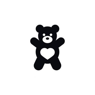 İzole bebek simgesi. Teddy vektör öğesi kullanılan Teddy, ayı, Bebek tasarım konsepti için.