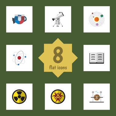 Düz simgesi bilim kapsamı, ders, ışınlama ve diğer vektör nesneleri kümesi. Ayrıca molekül, kuvvet, elektrik öğeleri içerir.