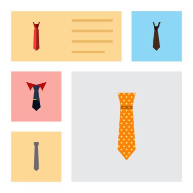 Stil, kravat, terzilik, düz simge kravat seti ve diğer vektör nesneleri. Ayrıca resmi, Stil, kravat unsurları içerir.