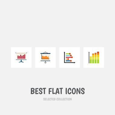 Düz simgesini grafik kümesi grafik, Infographic, istatistik ve diğer vektör nesneleri. Ayrıca grafik, tuval, Pano öğeleri içerir.