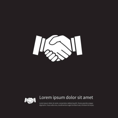 İzole el sıkışma simgesi. Vektör öğesi toplantı kullanılabilir el sıkışma, Toplantı, dostluk tasarım konsepti için.