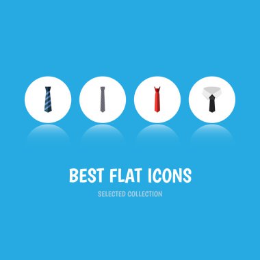 Düz simgesi giyim Cravat, Stil, Tekstil ve diğer vektör nesnelerini ayarlayın. Ayrıca terzilik, yaka, dokuma detayları içerir.