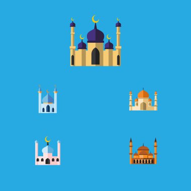 Düz simgesi Camii kümesi Müslüman, Müslümanlık, din ve diğer vektör nesneleri. Ayrıca yapısı, din, Müslümanlık öğeleri içerir.