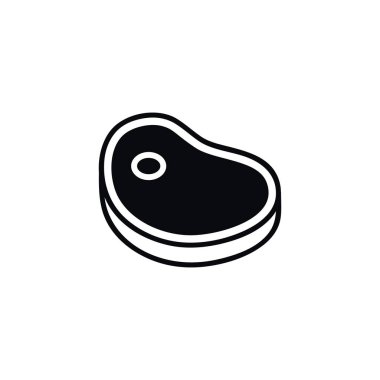 İzole jambon simgesi. Sığır eti vektör öğesi kullanılan sığır eti, jambon, biftek tasarım konsepti için.