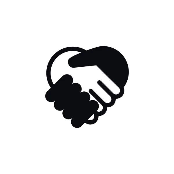 Isolerade möte ikon. Handshake vektorelement kan användas för handskakning, möte, vänskap designkoncept. — Stock vektor