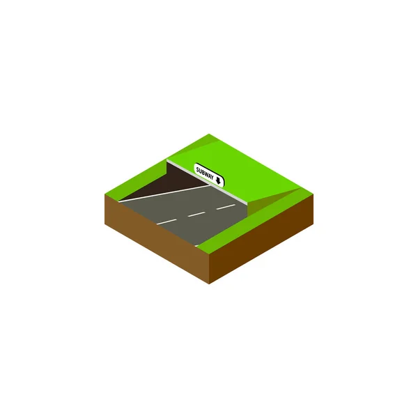 Isolated Underground Isometric. Subway Vector Element Can Be Used For Subway, Underground, Road Design Concept. — Stock Vector