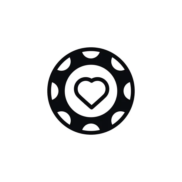 Isolerade hjärtan ikonen. Valuta vektorelement kan användas för valuta, hjärtan, Chips designkoncept. — Stock vektor