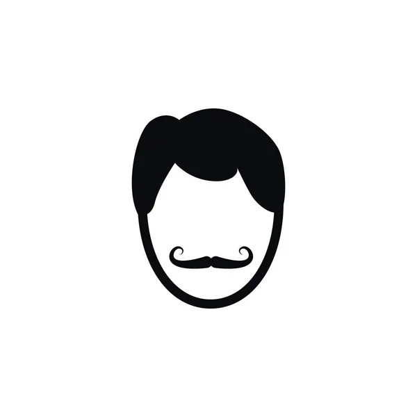 Icono de peinado aislado. El elemento vectorial de los bigotes se puede utilizar para el peinado, los bigotes, el concepto del diseño de la cara . — Vector de stock