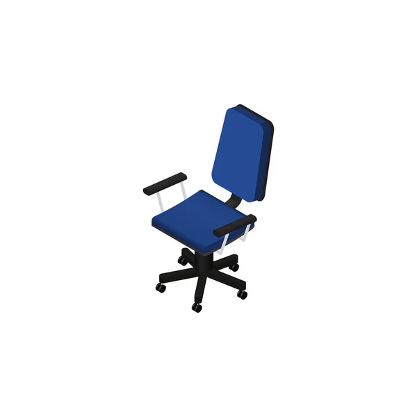 Silla aislada Isométrica. El elemento vectorial de la oficina se puede utilizar para la oficina, la silla, el concepto de diseño del sillón . — Vector de stock