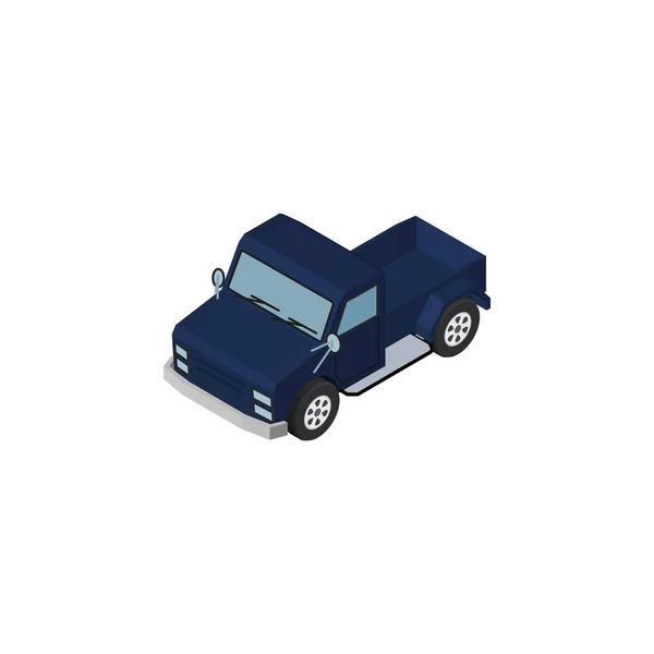 Geïsoleerde pick-up isometrisch. SUV Vector Element kan gebruikt worden voor Suv, Pickup, auto Design Concept. — Stockvector