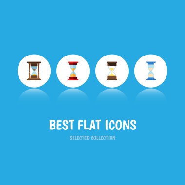 Düz simgesi Zamanlayıcı kümesi dakika ölçme, bekleyen, yükleme ve diğer vektör nesneleri. Ayrıca kum saati, enstrüman, zamanlayıcı öğeleri içerir.