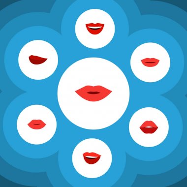 Düz simgesi ağız kümesi ağız, pomad, kahkaha ve diğer vektör nesneleri. Ayrıca ağız, gülmek, pomad unsurları içerir.