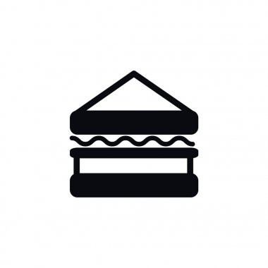 İzole üçgen Snack simgesi. Sandviç vektör öğesi kullanılan hamburger, sandviç, tost tasarım konsepti için.