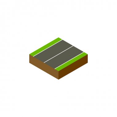 Düz izometrik izole. Uçak vektör öğesi kullanılan uçak, düz, yol tasarım konsepti için.