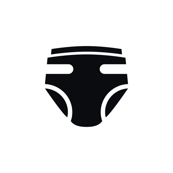 İzole Nappy simge. Çocuk iç çamaşırı vektör öğesi kullanılan bebek bezi, çocuk, iç tasarım konsepti için.