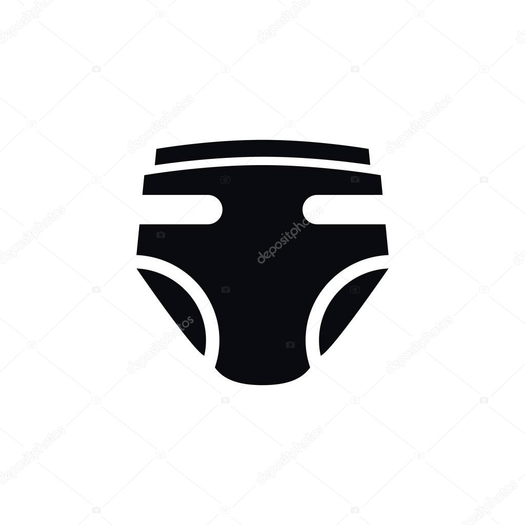 Isolated Nappy Icon. Child Underwear Vector Element Can Be Used For Nappy, Child, Underwear Design Concept.